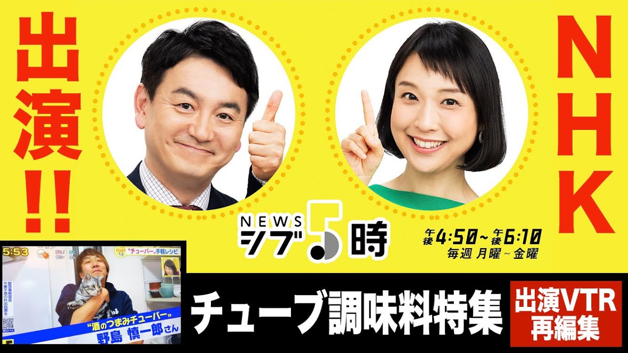 NHK「シブ5時」チューブ調味料特集｜出演VTR再編集バージョン【野島慎一郎】【のじまちゃんねる】