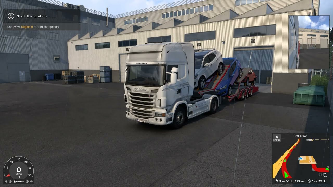 EURO TRUCK SİMULATOR 2 HER BÖLÜMDE FARKLI TIR YÜK 4 TON ARABA