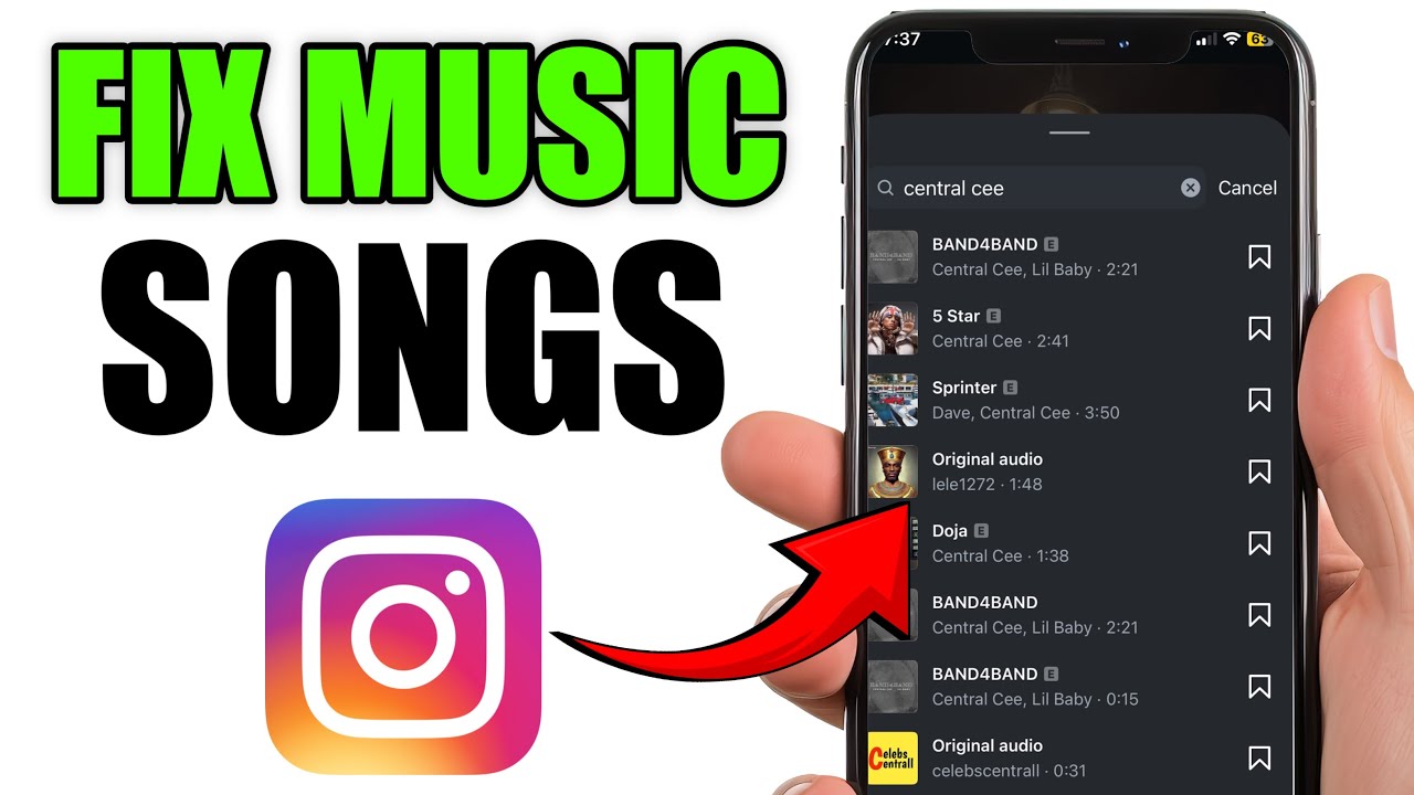 Как исправить проблему с отображением не всех песен в Instagram Music (2026)
