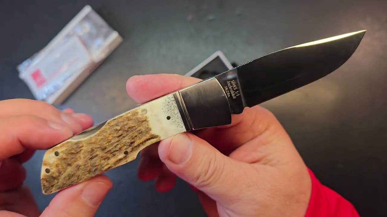 Finch SugarHouse Jackrabbit Stag 14C28N #timbersedgeknives #knifedisassembly