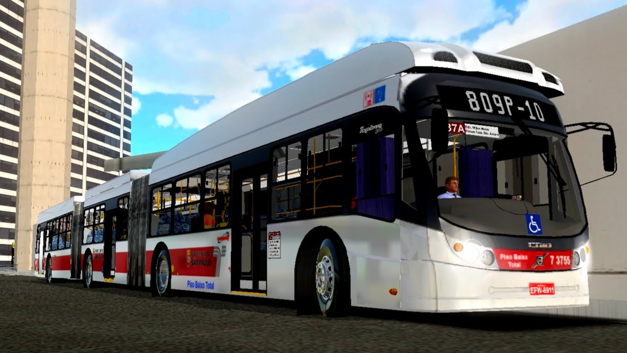 PBSU- 💯LANÇAMENTO💯-Caio Top Bus B9SALF Com skin padrão SP moderna e som realista!#protonbussimulator