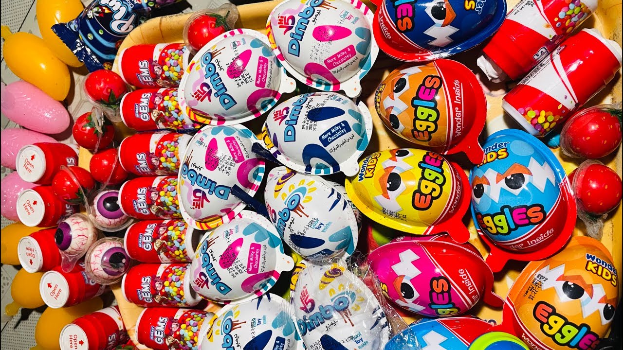 Eggs unboxing ASMR satisfying live  🥳😎 #asmr #satisfying #kinderjoy#eggrecipe