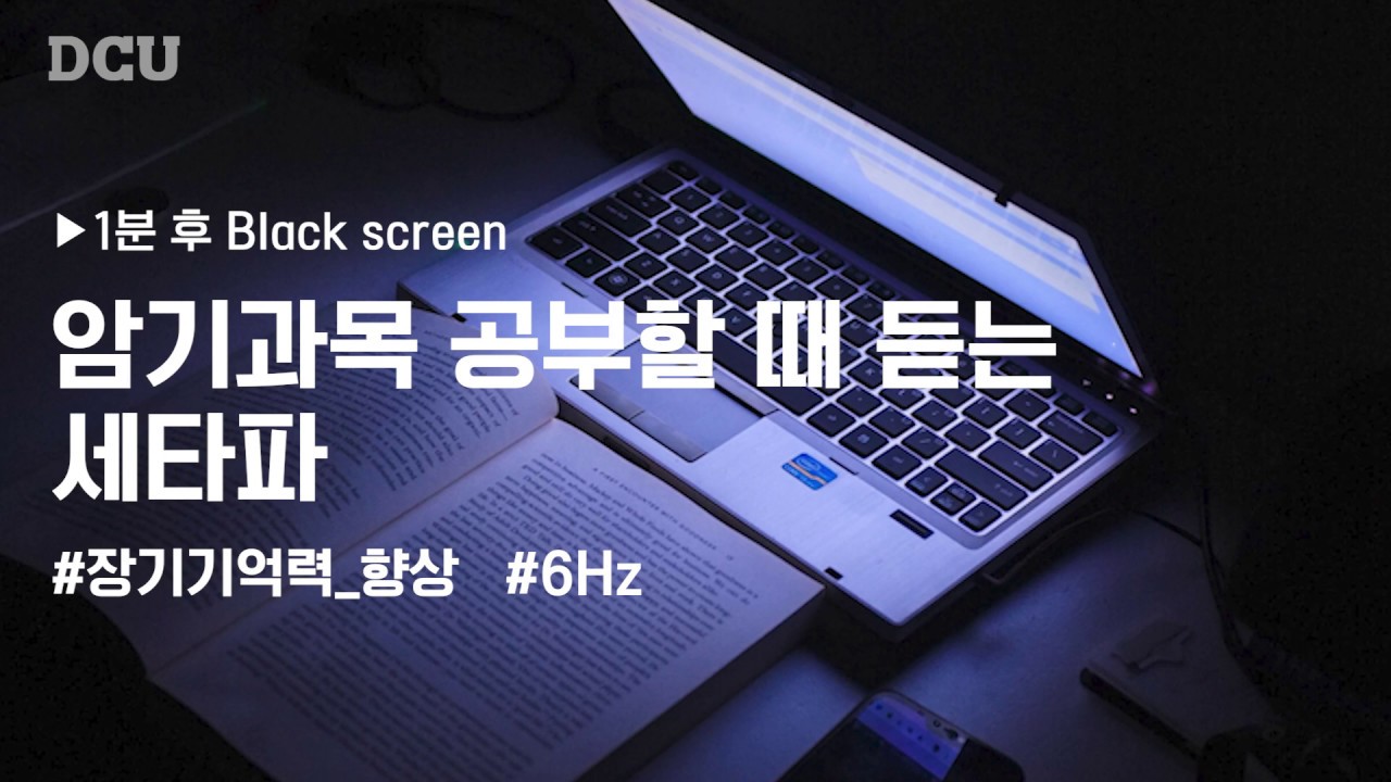 [공부할 때 듣는 뇌파] 📚외울게 많은 날? 6Hz 세타파가 답이야! | 6Hz Theta Waves + 5hour  Black Screen | 대구가톨릭대학교