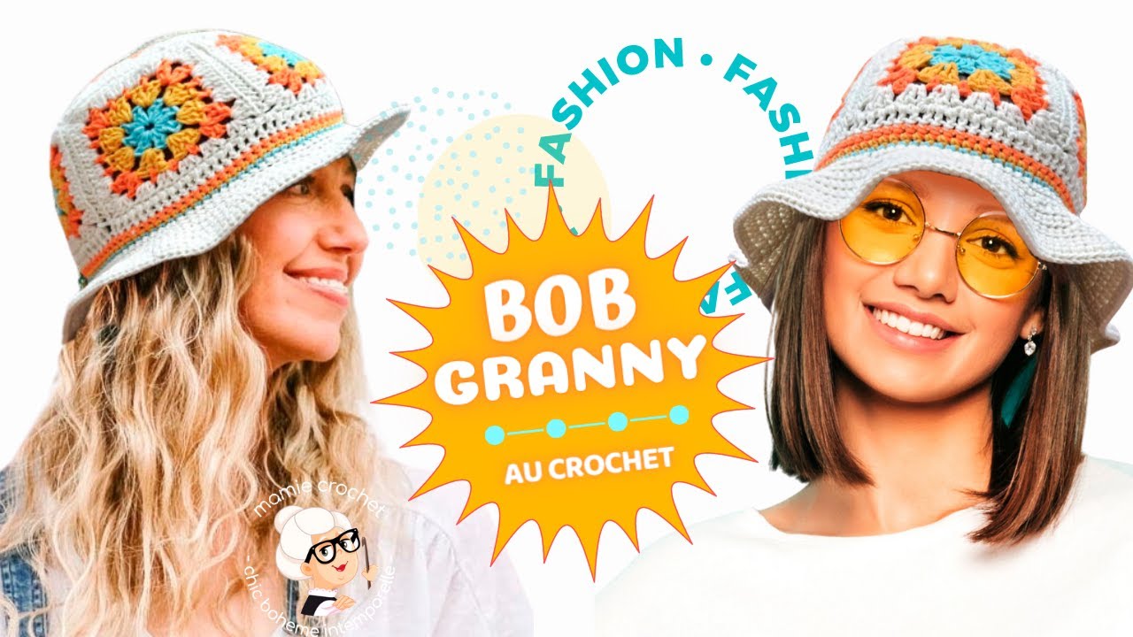 🧶 CHAPEAU ETE /BOB / BUCKET HAT GRANNY !!! AU CROCHET 🧶TUTO pas a pas  @Mamie Crochet Gorro Crochet