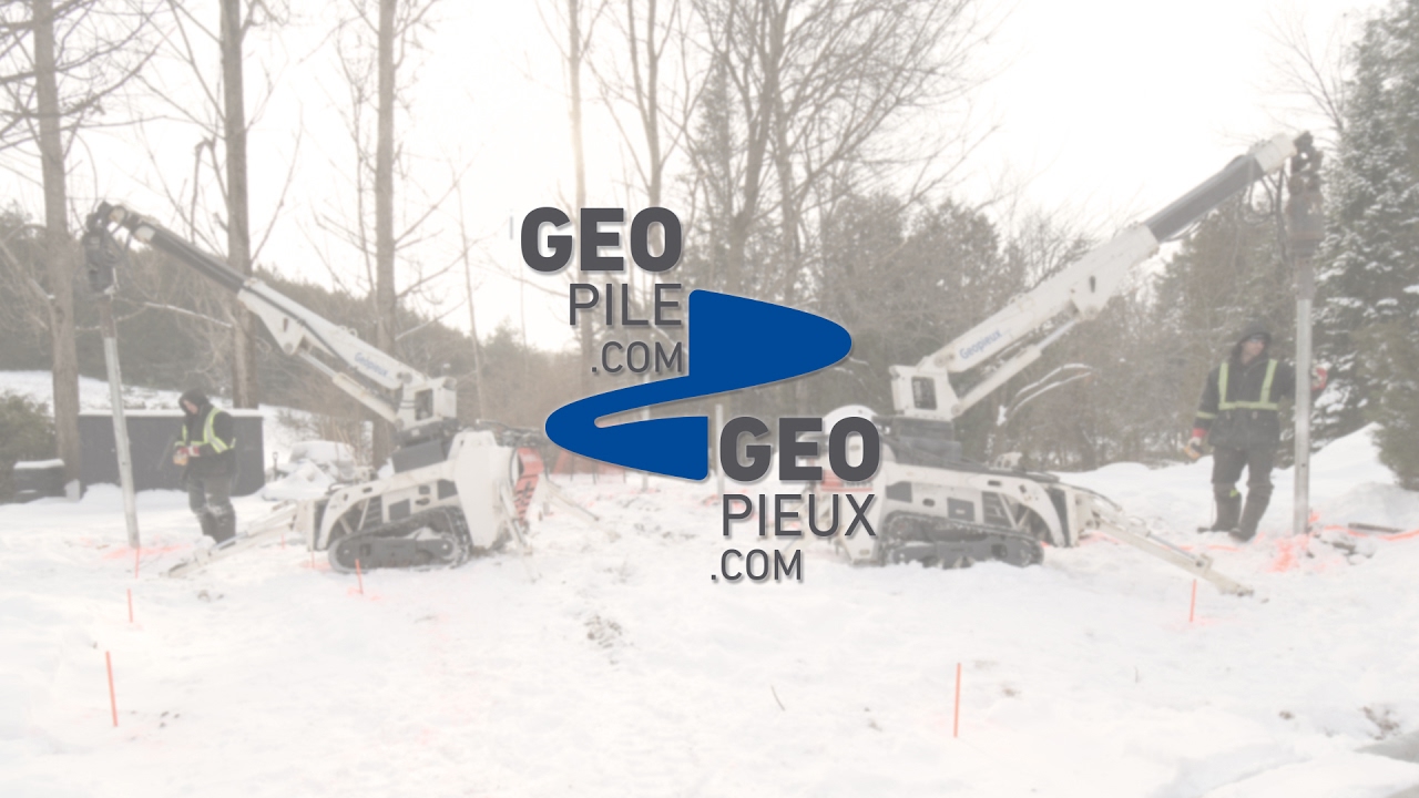 Geopieux/Geopile - Pieux Viss&eacute;s/Helical Piles Installation
