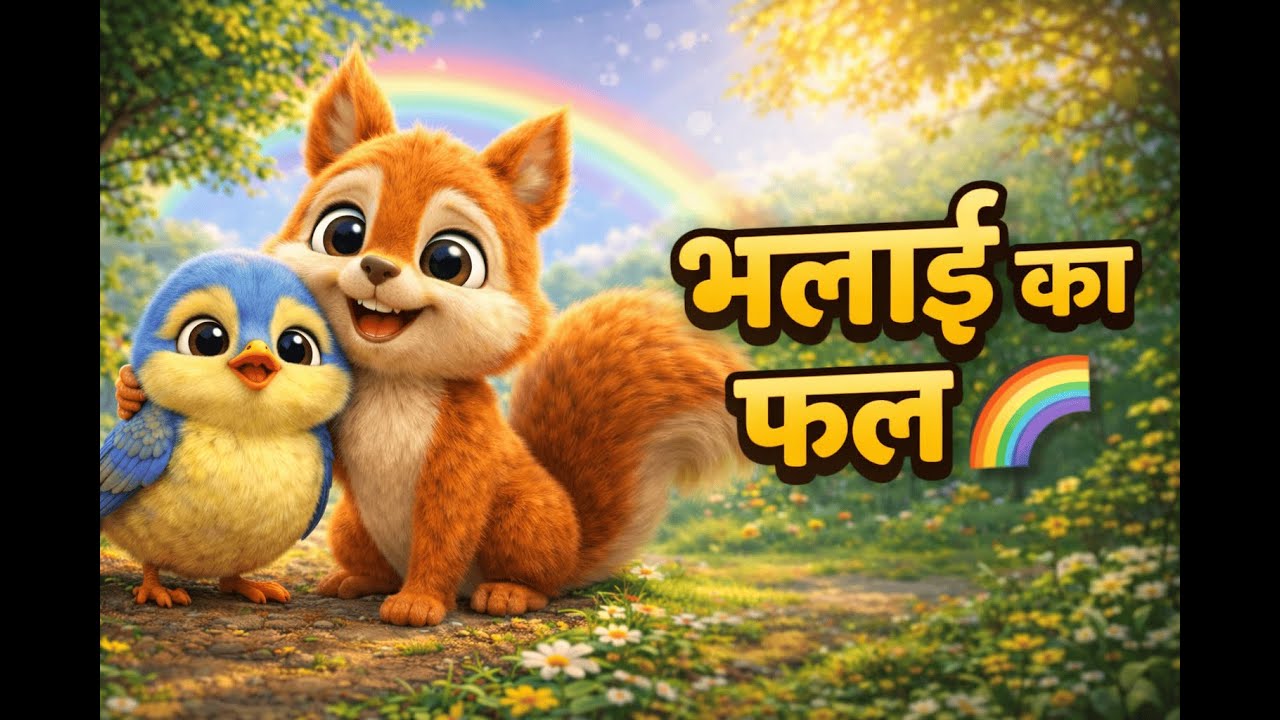 दयालुता की ताकत | गिलहरी और चिड़िया की प्यारी कहानी 🐿️🐦 | Kids Moral Story