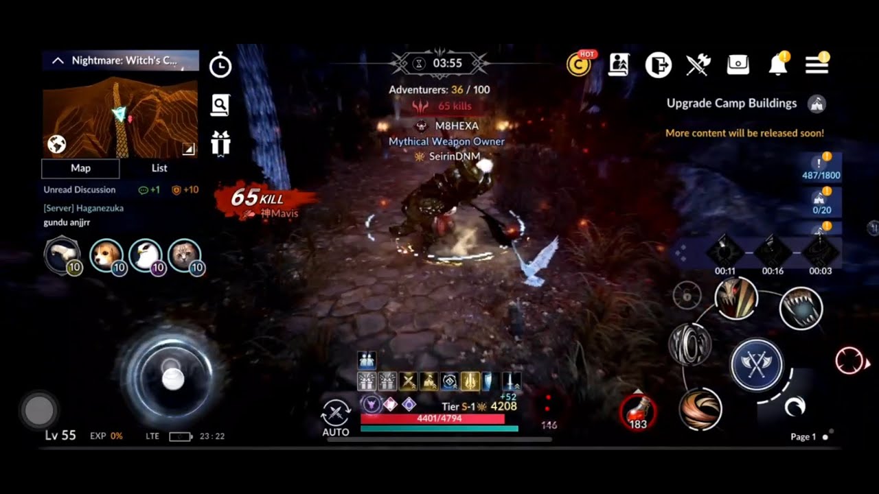 Black Desert Mobile : Nightmare witch map Hunting time !!