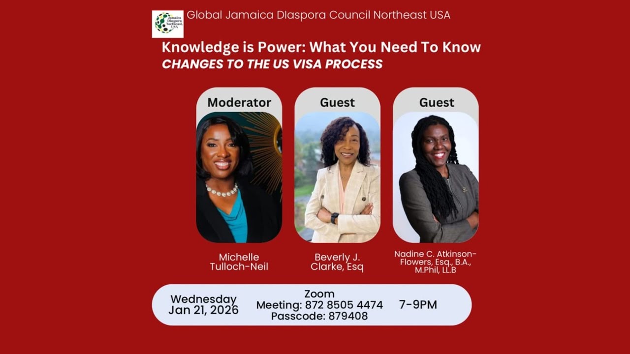 Webinar on Latest US Immigration Changes for Jamaica's Diaspora and Others