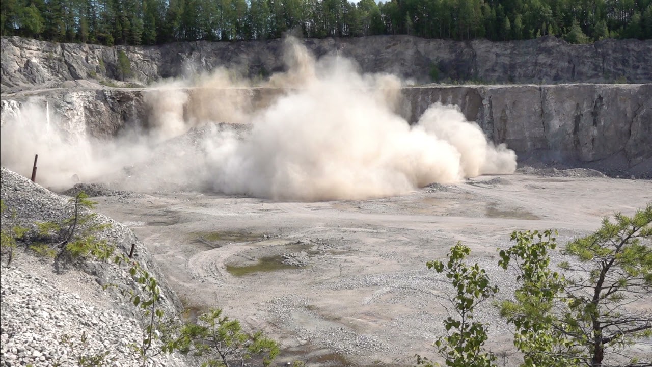Spr&auml;ngning vid Kalkbrottet i Orsa 12 aug 2021