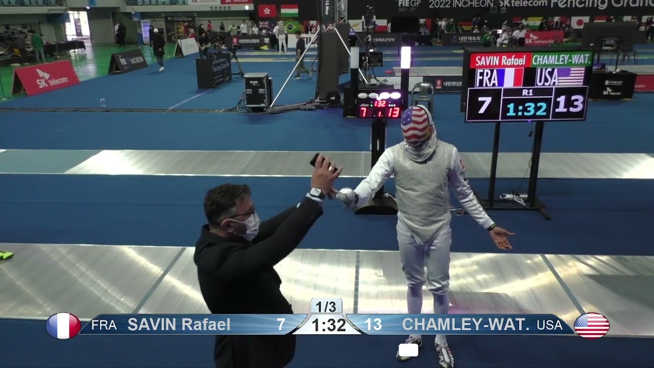 2022 145 T16 01 M F Individual Incheon KOR GP BLUE CHAMLEY WATSON USA vs SAVIN FRA