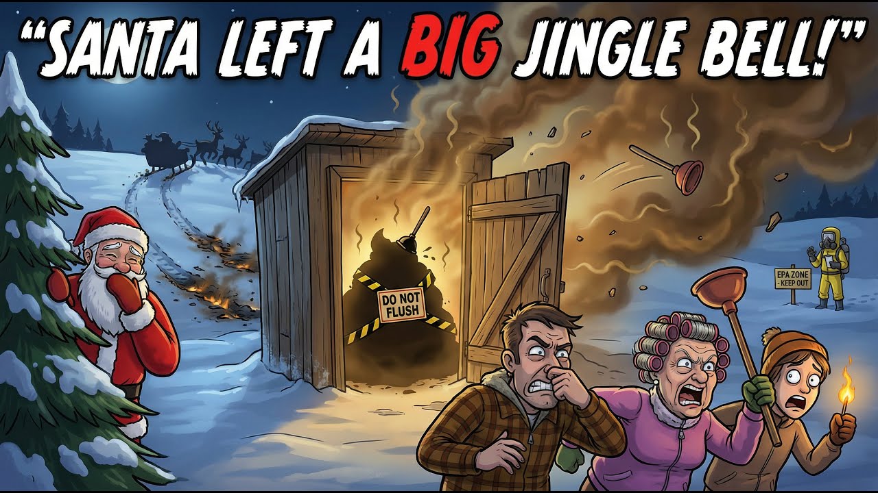 Santa Left a Big Jingle Bell in Our Outhouse - Funny Country Christmas Song 🎅🔔💩