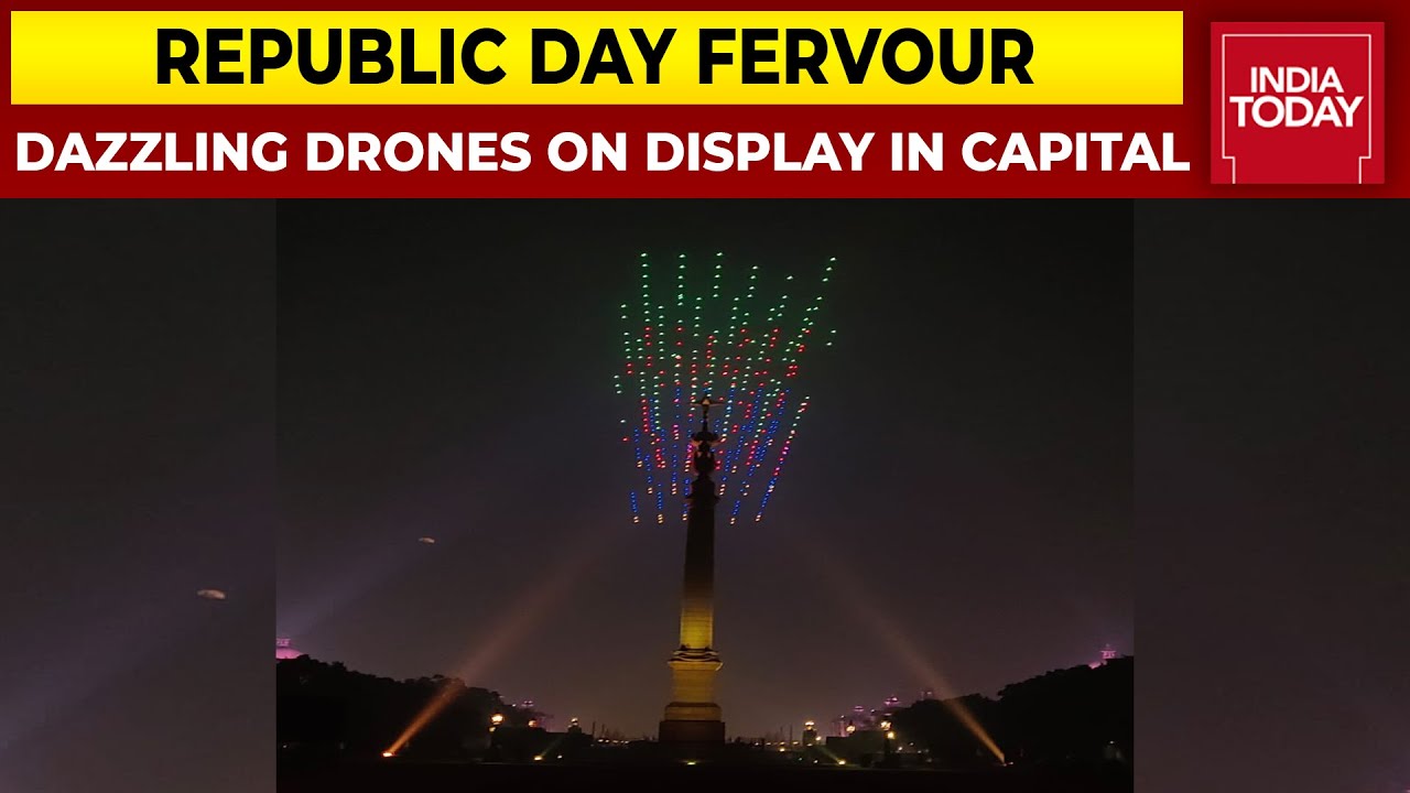 Dazzling Drones On Display In Capital, 1,000 Drones Illuminate Rajpath In Delhi | Image Of The Day