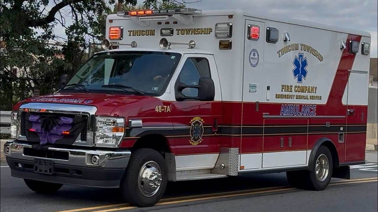 Tinicum Township Fire Company Ambulance 48A Responding 8-24-25