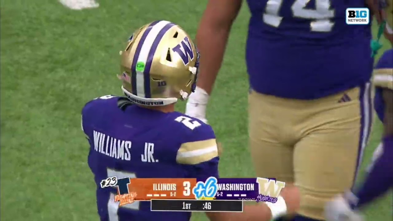 Demond Williams Jr. 2025 CFB Game Highlights vs Illinois 