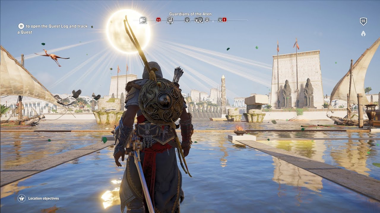 Assassin's Creed: Origins - Aten - Open World Free Roam Gameplay (PC HD) [1080p60FPS]