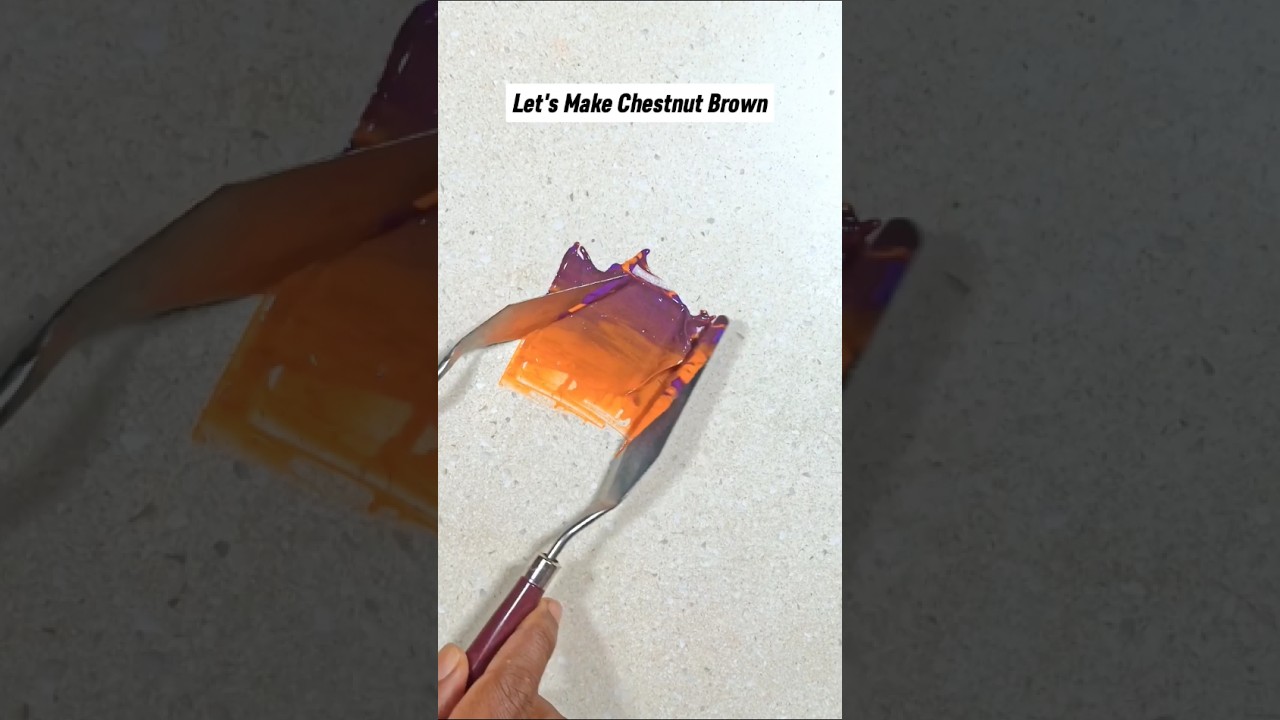 How to Make Perfect Chestnut Brown😯 #paintmixing #satisfying #mix #asmr