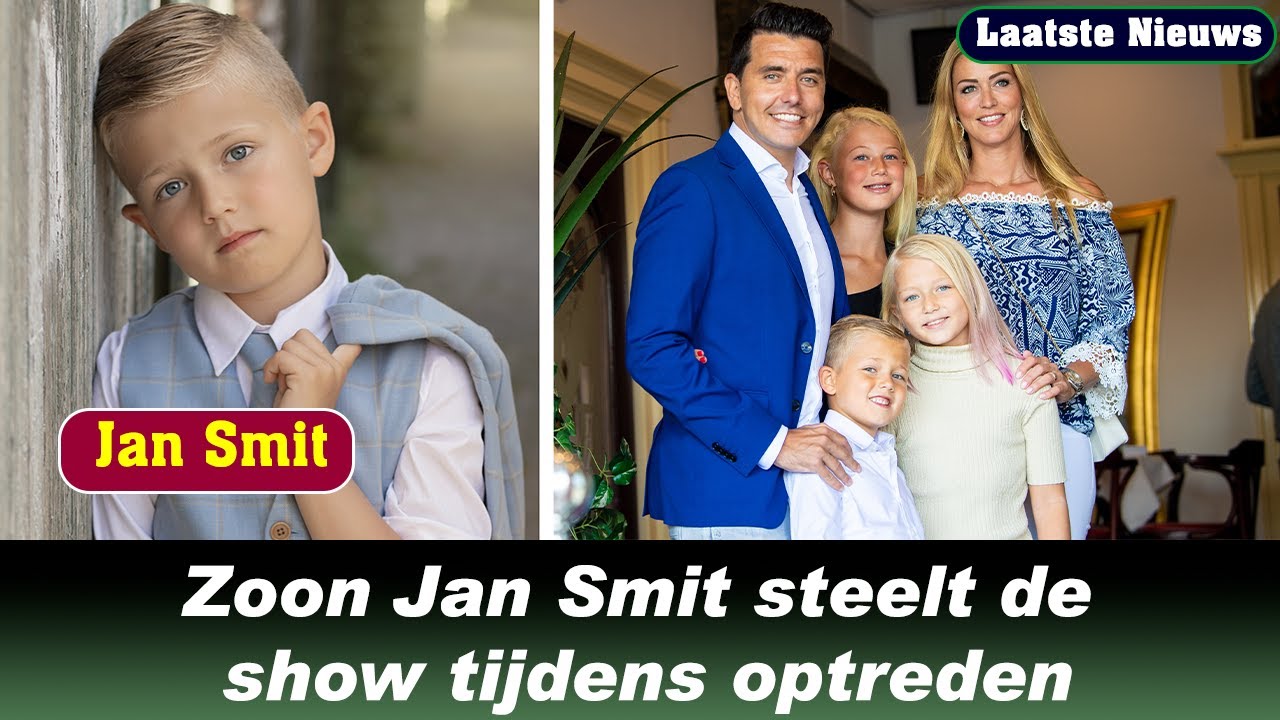 De 10-jarige zoon van Jan Smit maakte indruk tijdens het optreden met zijn vader.