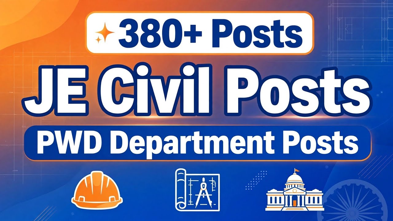New recruitment JE civil and PWD Department jkssb 