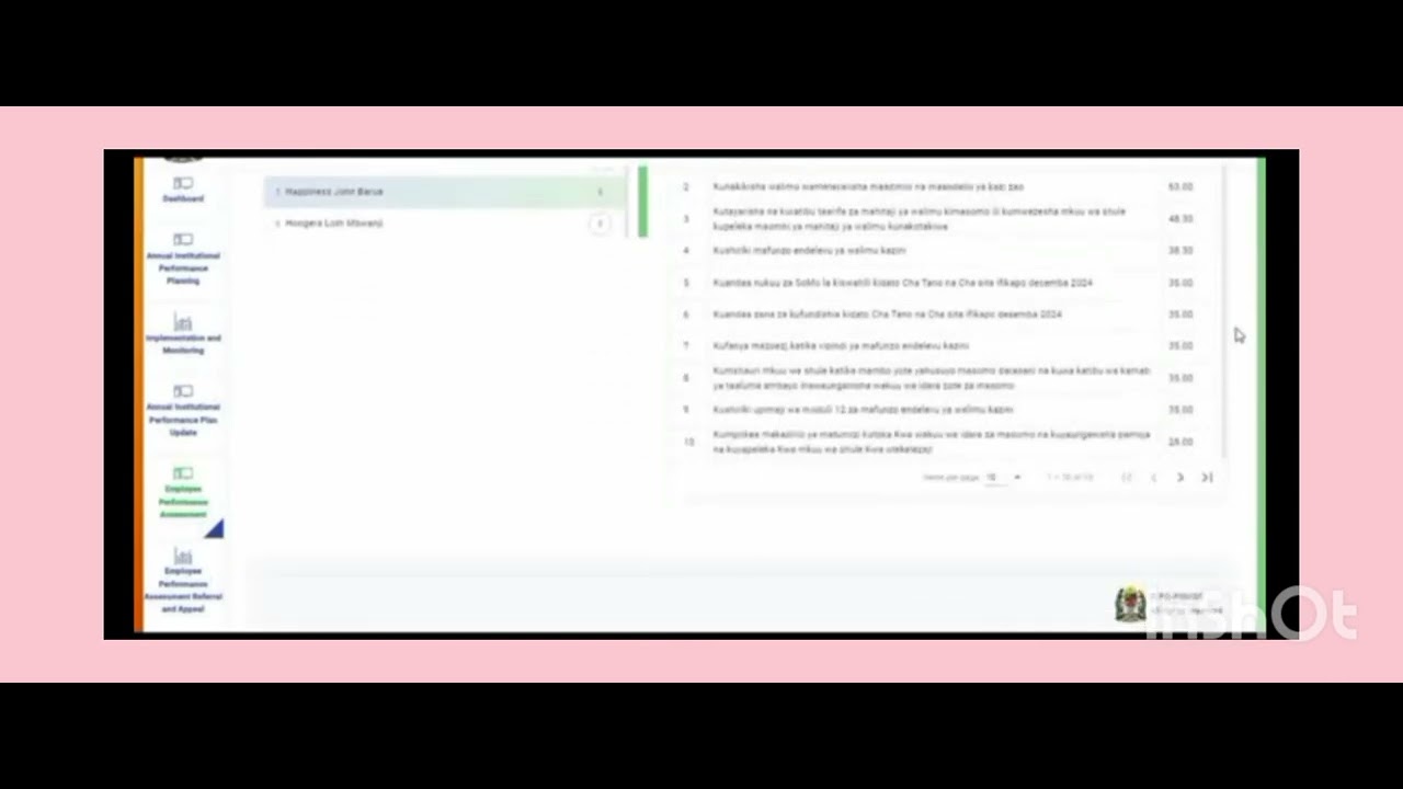 ESS-PEPMIS TASK ASSESSMENT