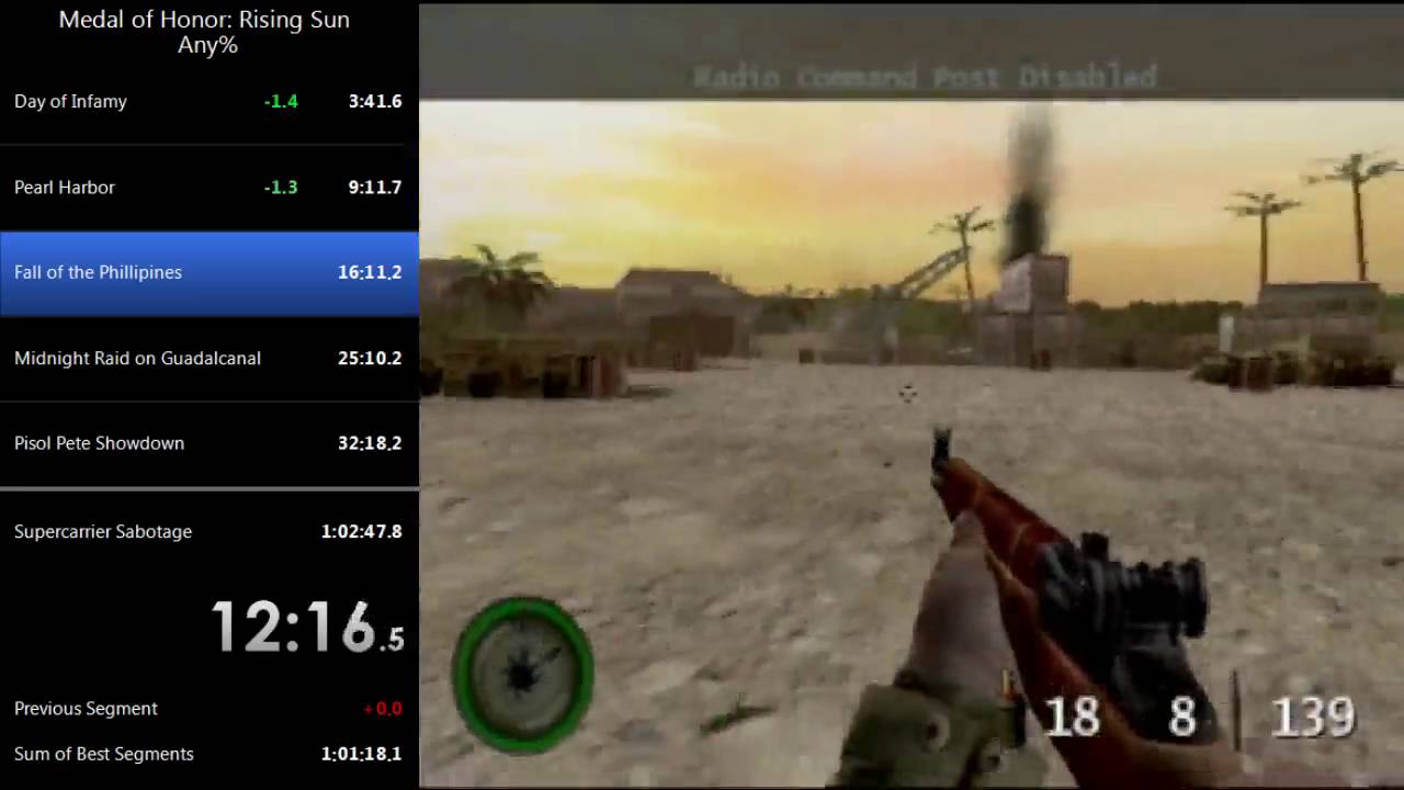 Medal of Honor: Rising Sun Any% 1:01:45