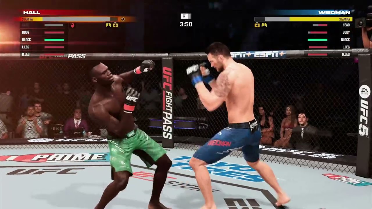 Hall vs Weidman | UFC 5 Fight Contracts – Brutal Middleweight Clash 💢🥶 #UFC5