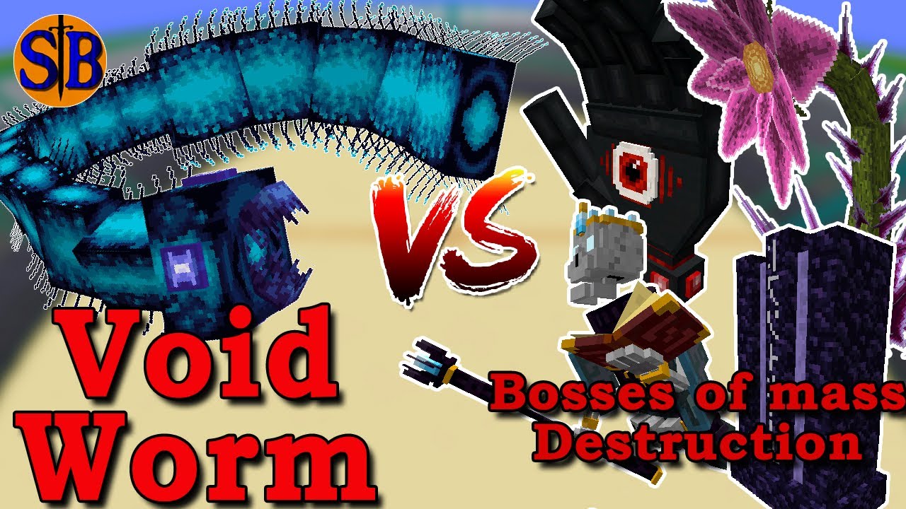 Void Worm(Alex's Mobs) vs Bosses of Mass Destruction | Fabric Minecraft Mob Battle