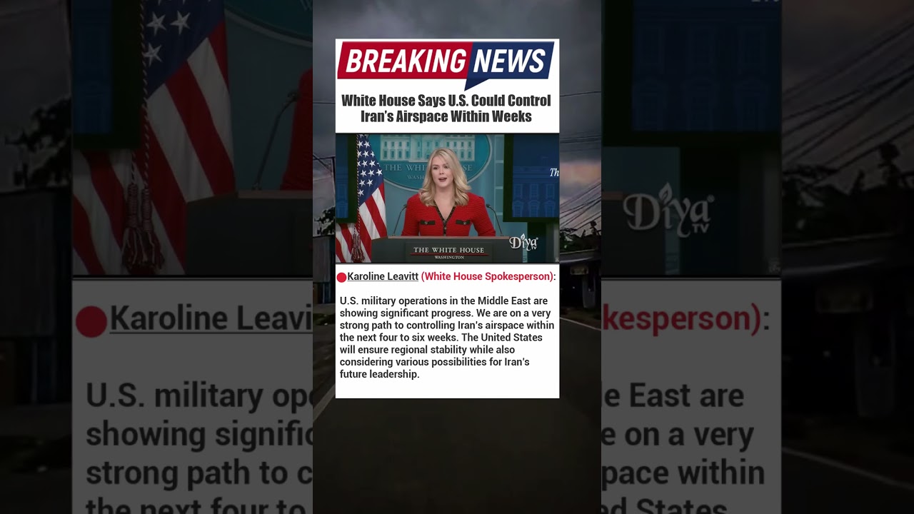 White House Claims U.S. Could Control Iran&rsquo;s Airspace Within Weeks