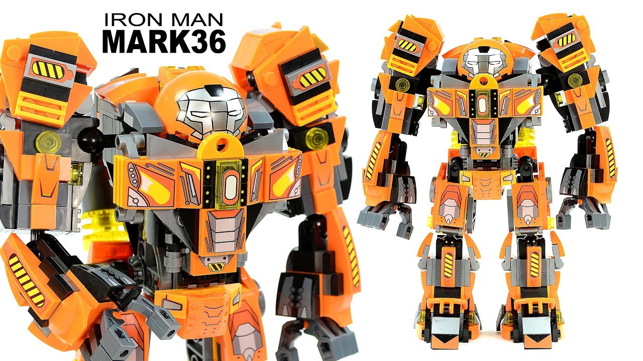 Iron Man Mark 36 Riot Control Mech Suit aka Peacemaker w/ Tony Stark Unofficial LEGO Set