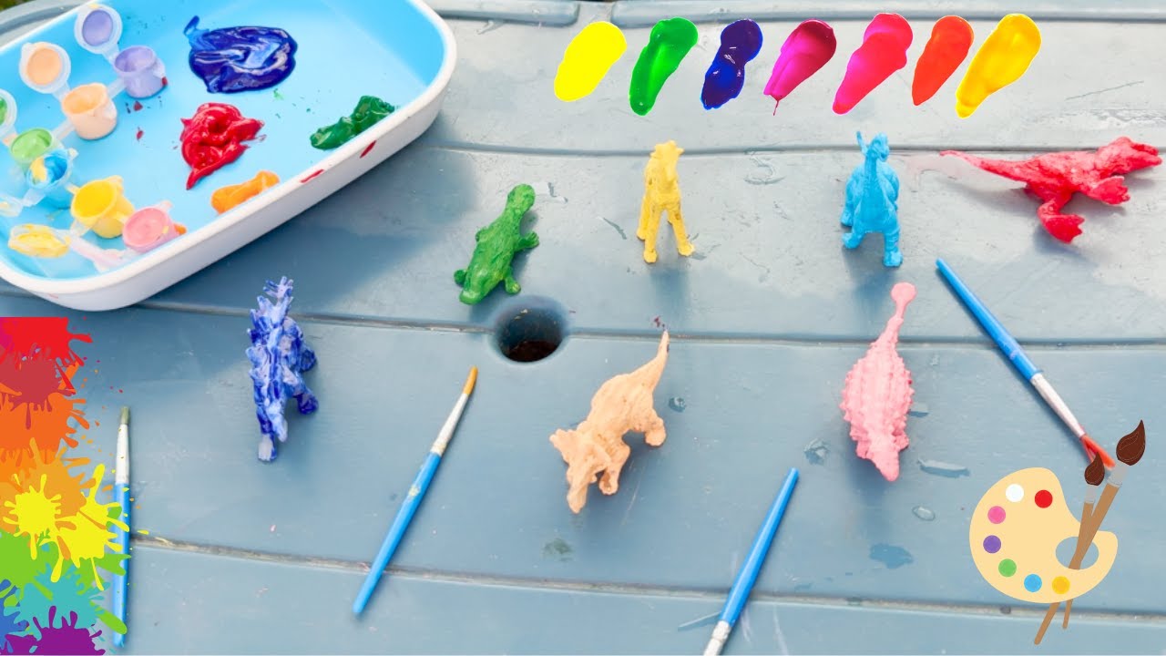 Animals Painting With Mystery Box | Animals and Dinosaurs Acitivty
