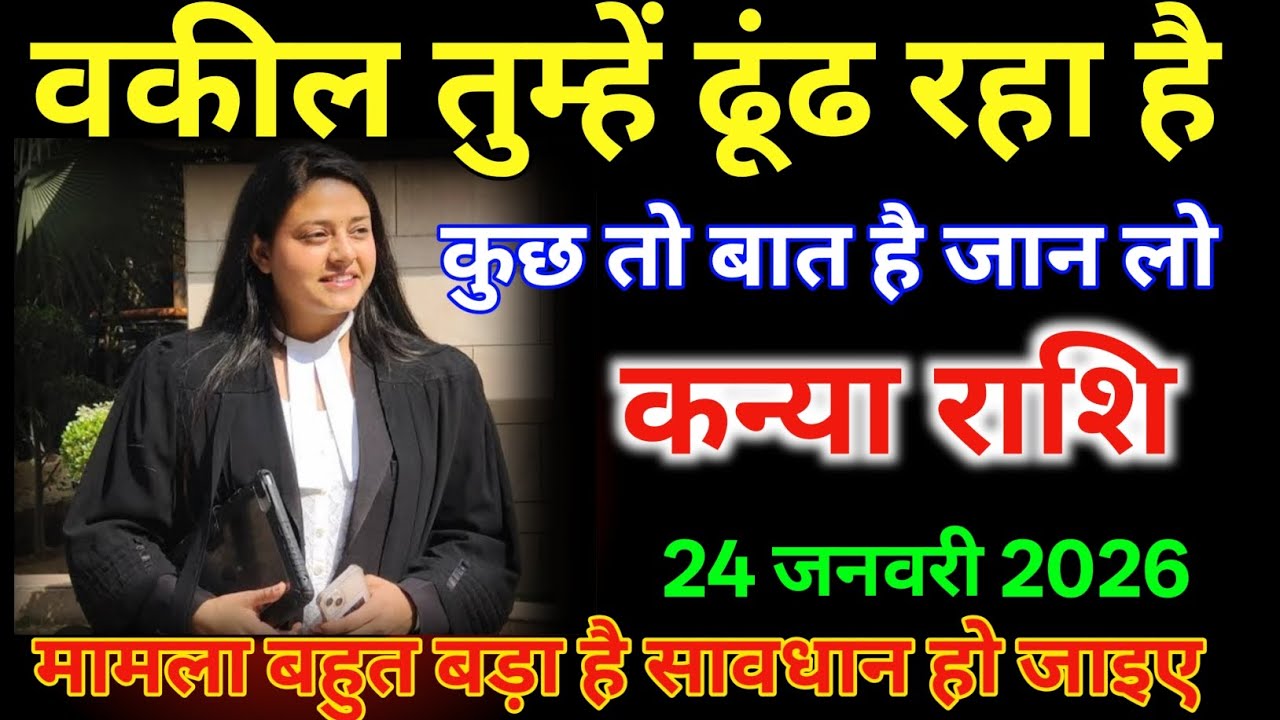 कन्या राशि  24 जनवरी वकील तुम्हें ढूंढ रहा है मामला बहुत बड़ा है सावधान हो जाओ #kanyarashi 