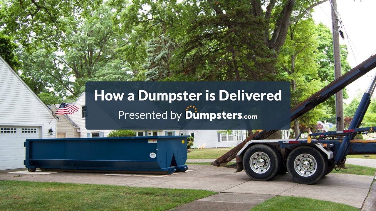 How a Roll Off Dumpster is Delivered | Dumpsters.com