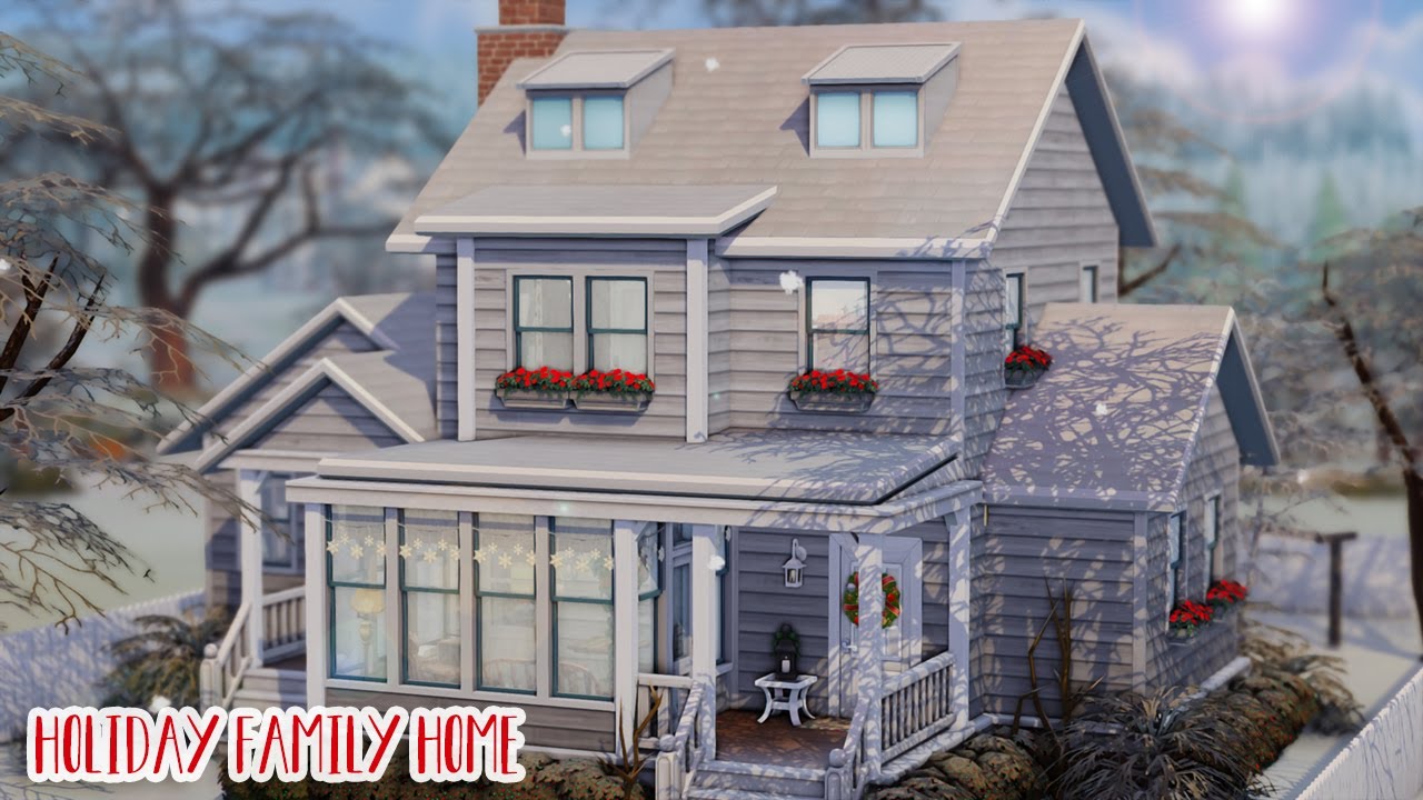 Семейный дом для отдыха ❄🎄...(Быстрое строительство в Sims 4)