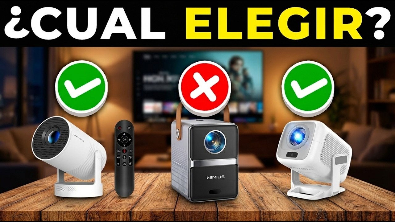 ✅ Los 5 MEJORES MINI PROYECTORES PORTÁTILES 2026 | MINI PROYECTOR 4K AMAZON Calidad Precio