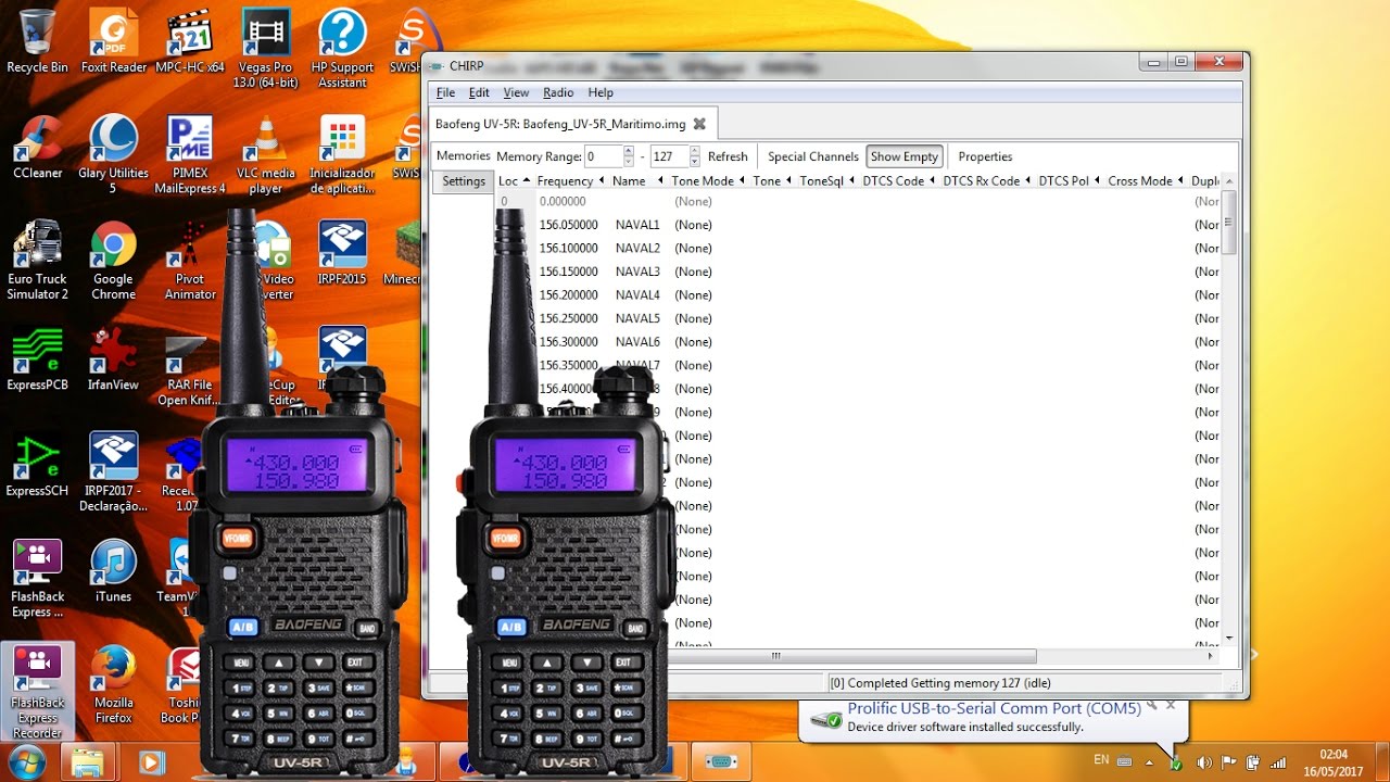 Programe seu Baofeng UV-5R pelo computador com o CHIRP
