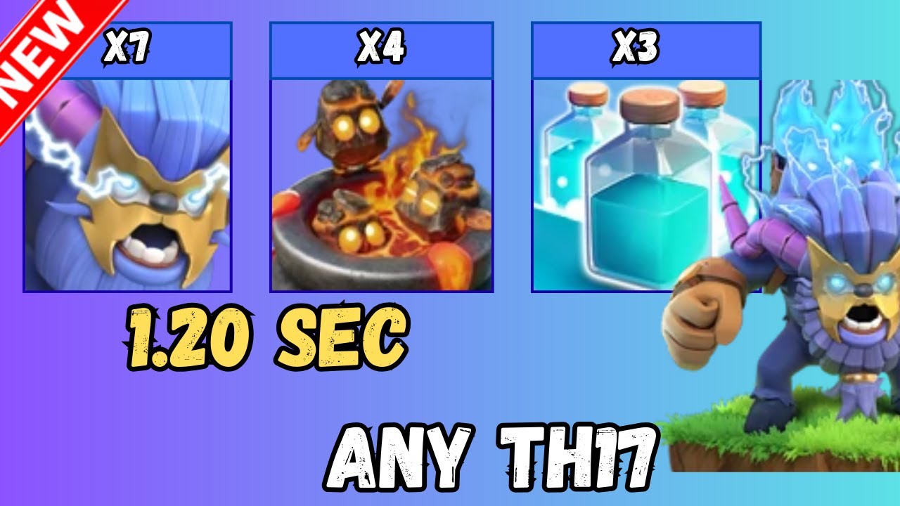 TH17 Super Yeti and Furnace Attack Strategy | TH17 Attack Clash of Clans |