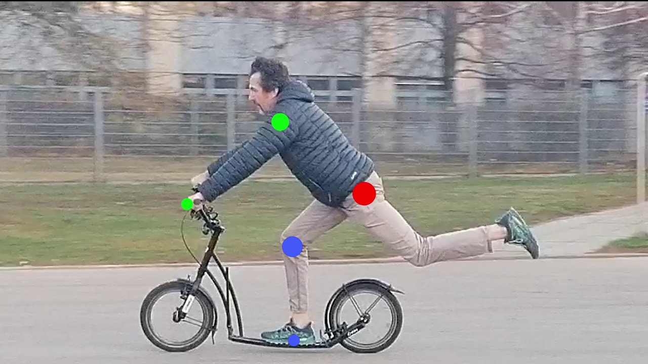 Tretroller - Analyse der Tritt-Technik