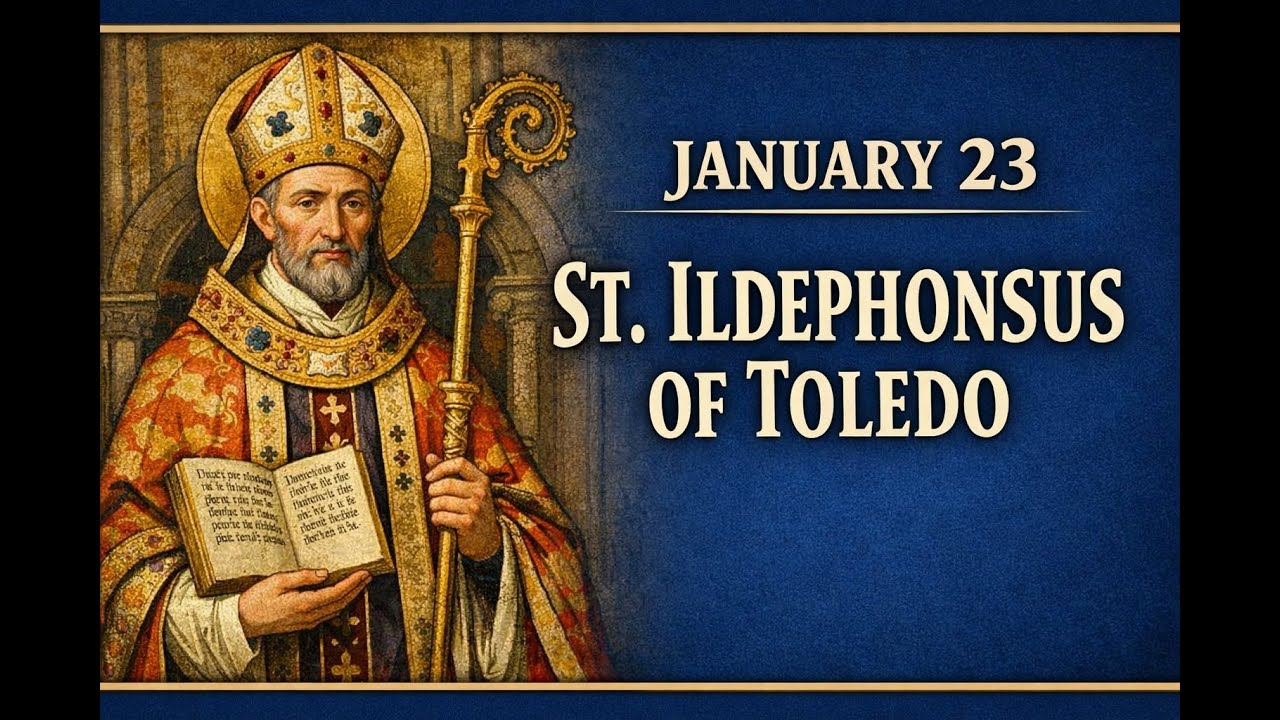 January 23 Saint: St. Ildephonsus of Toledo — The Bishop Mary “Rewarded” (Chasuble Legend)