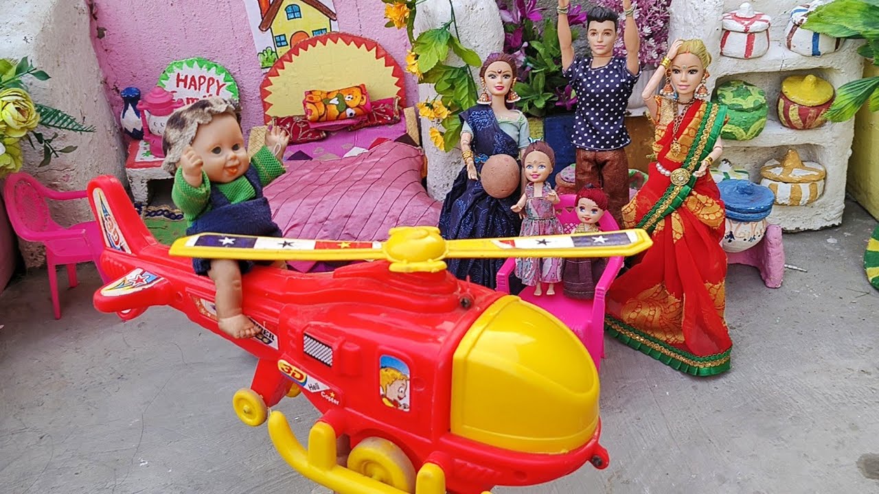 Barbie Doll All Day Routine In Indian Village/Laxmi Ki Kahani Part-141/ Barbie Doll Bedtime Storyll