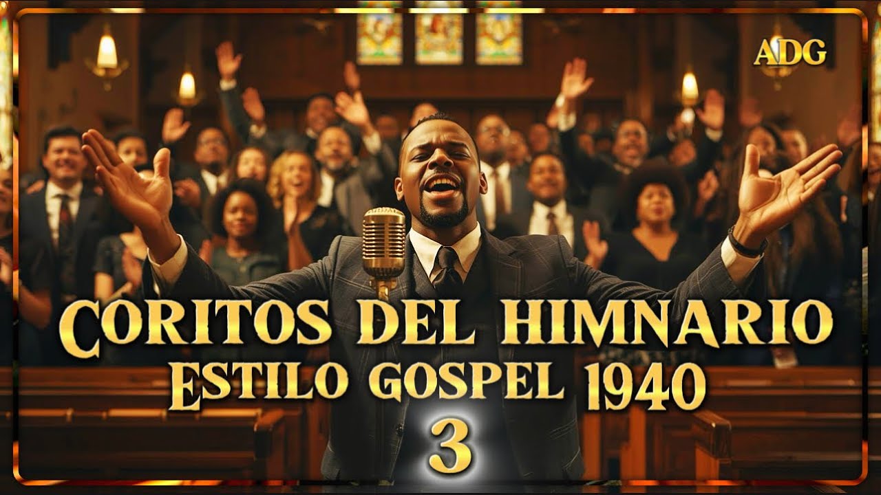 Gospel Clásico 1940| 🎙️Coritos del himnario 3 al estilo gospel clásico 1940| ADORAGOSPEL