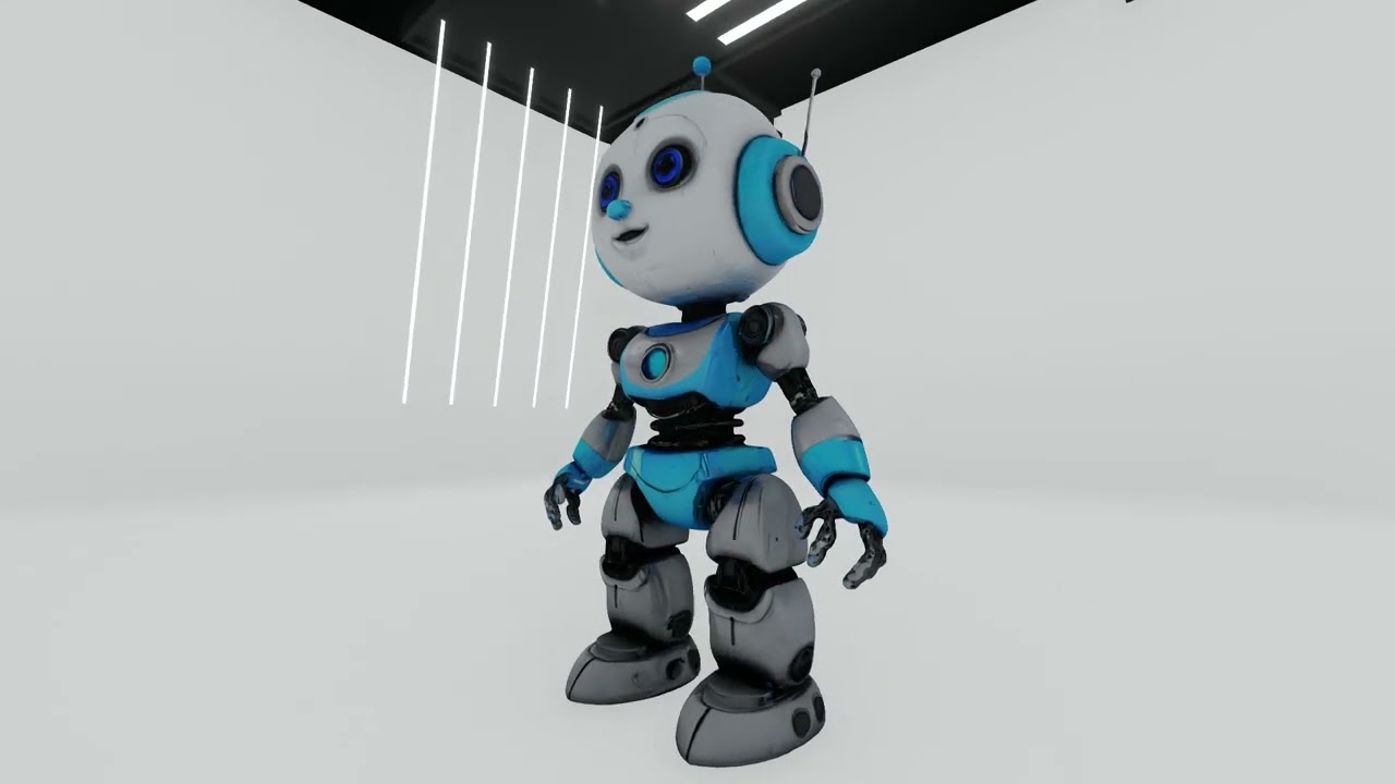 Cute Robot Baby 3D Animation &ndash; Free Model Download! 01
