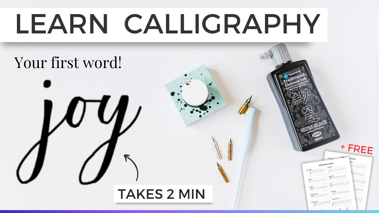 How to Learn Calligraphy for Beginners With A Normal Pen: TUTORIAL #calligraphy #learncalligraphy