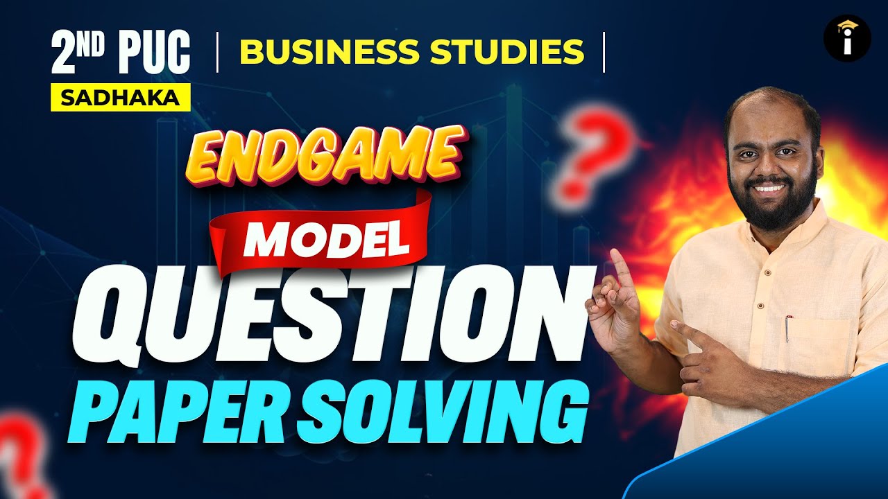 🔥 2nd PUC Business Studies – MODEL QUESTION PAPER SOLVING LIVE🎯 Endgame for Board Exam Preparation