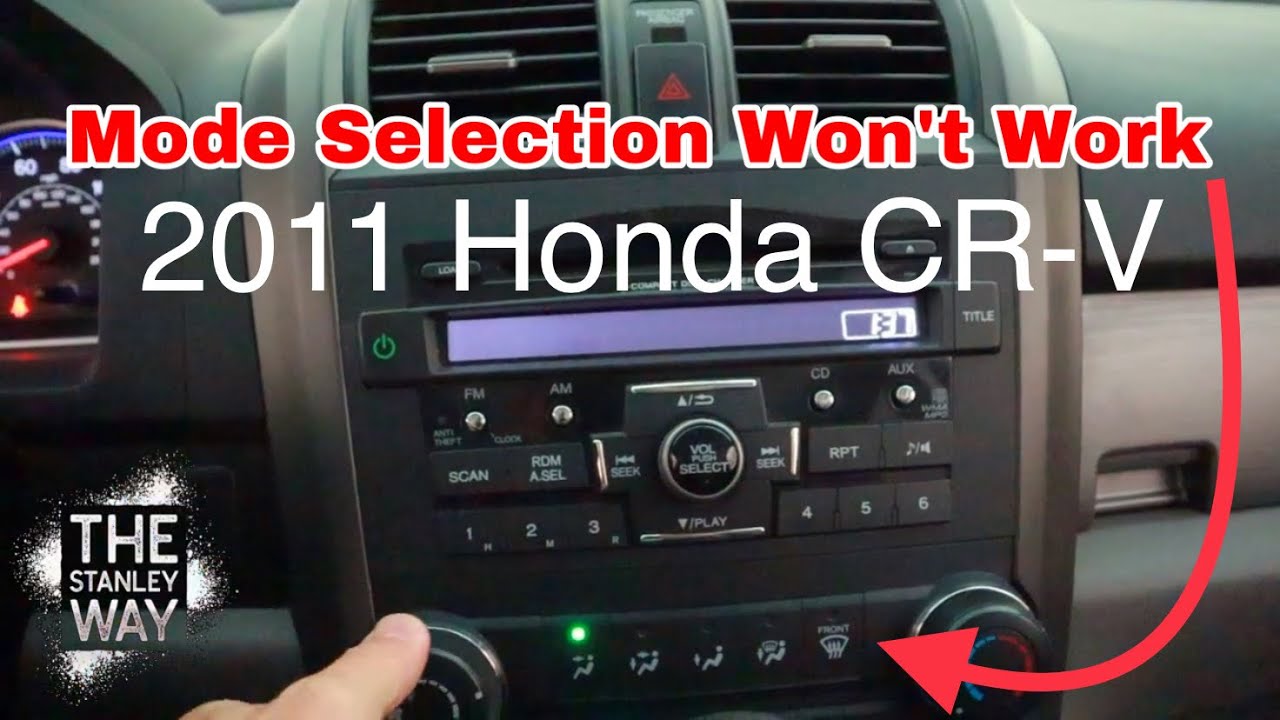 Воздух из вентилятора кондиционера не меняется при выборе видео Honda CR-V