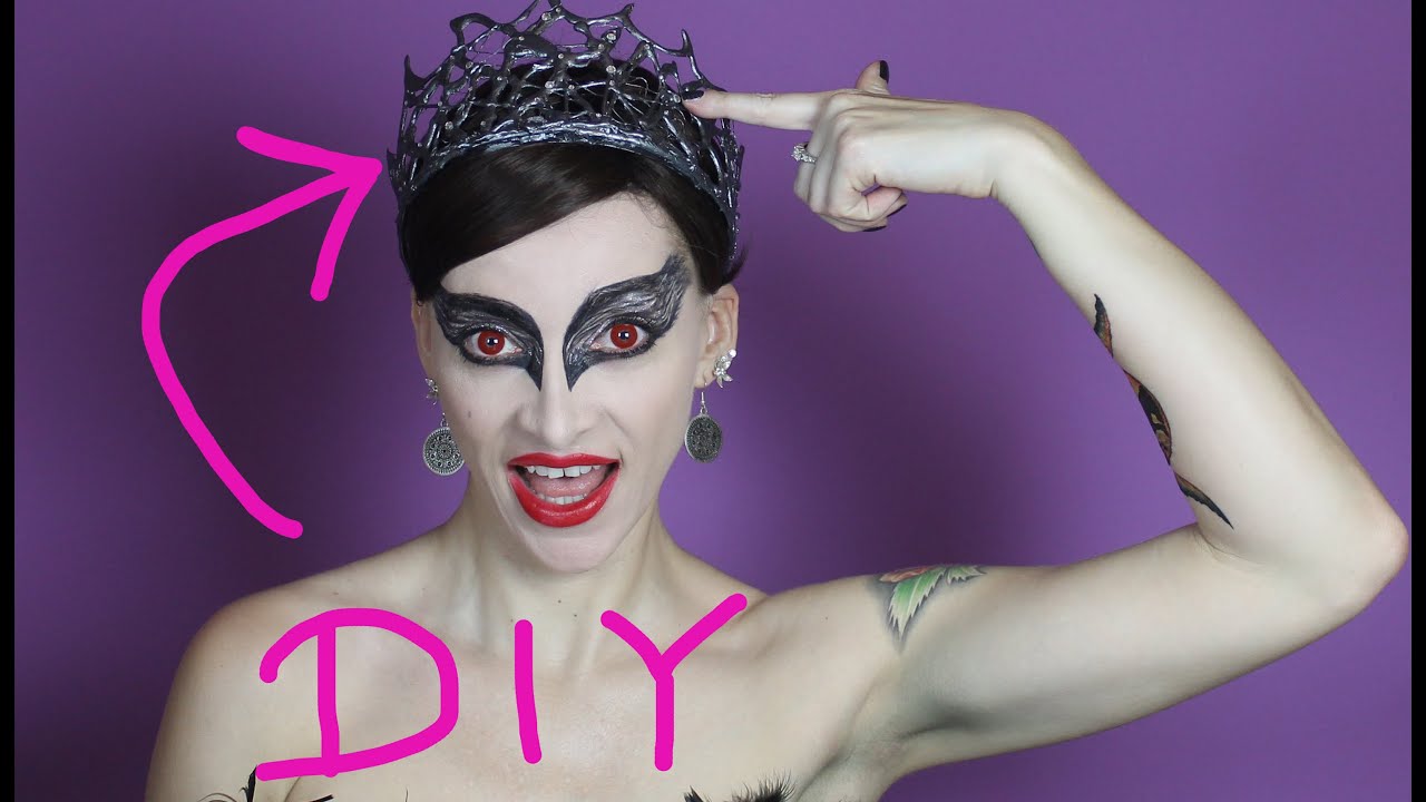 DIY Black Swan Crown in Melted Metal Look - DIY Halloween 2014 #5