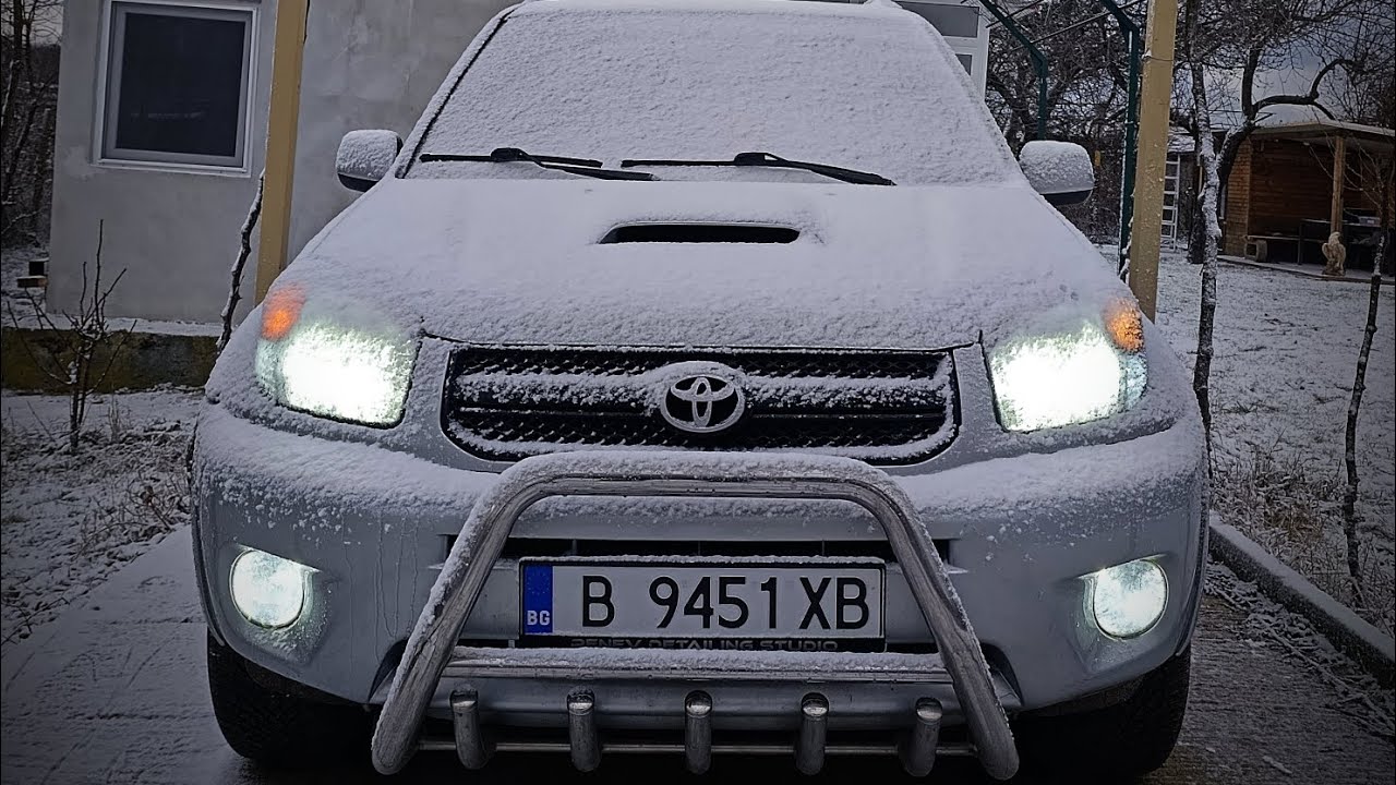 Cold start SUV Toyota RAV4 XA20 1AZ-FE VVT-I 16V Facelift with LPG (-4°C / 24.8 °F) 