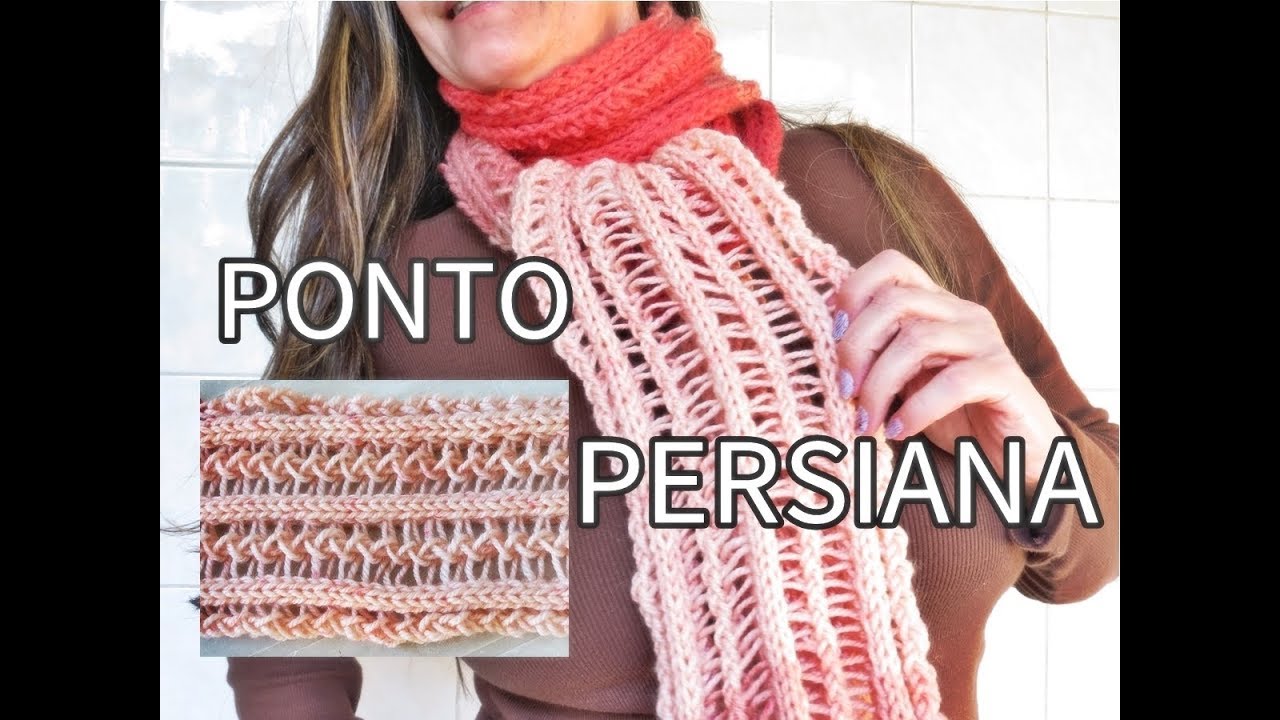 PONTO PERSIANA, cachecol em tear manual, bufanda en telar, loom scarf - artesanato