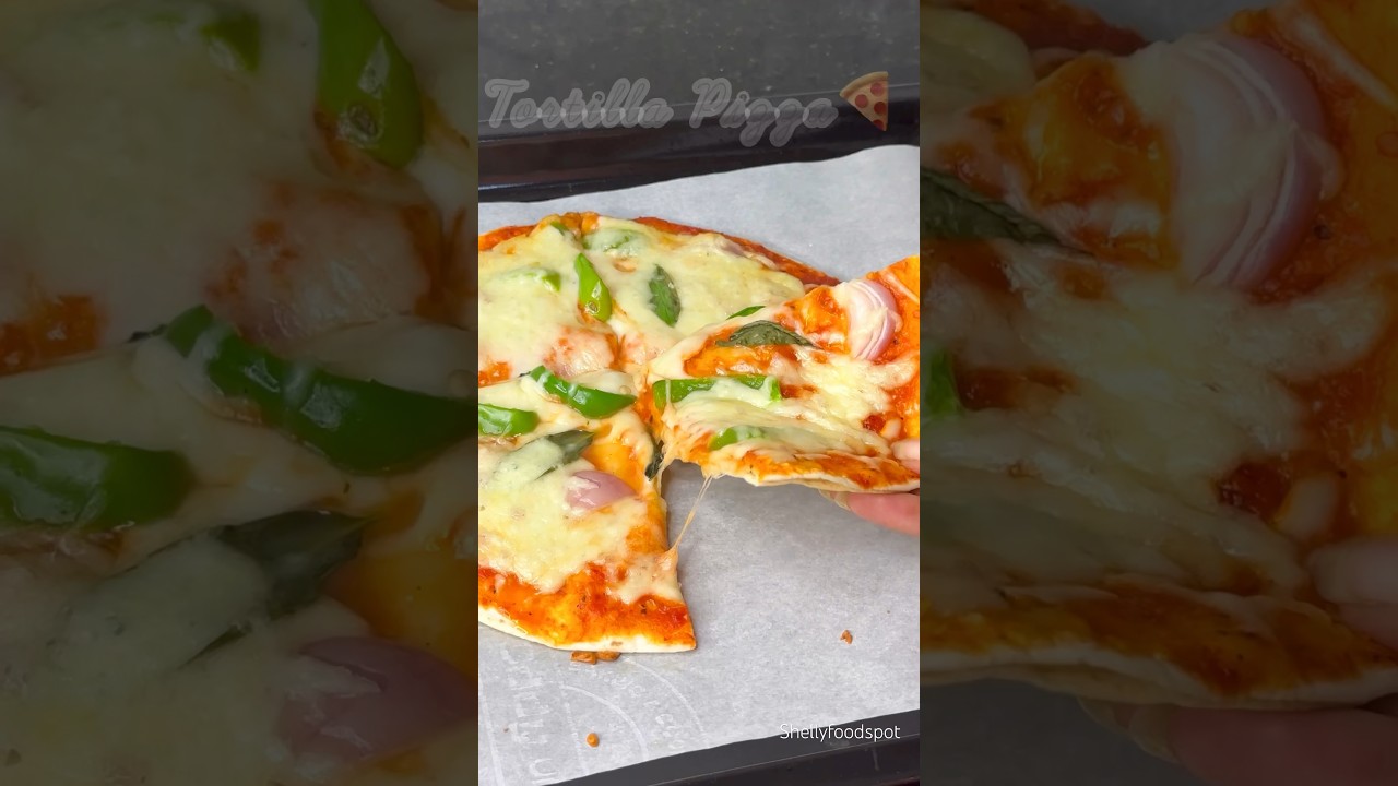 Tortilla pizza|Tortilla pizza recipe in oven|Pizza recipe without pizza base #tortilla