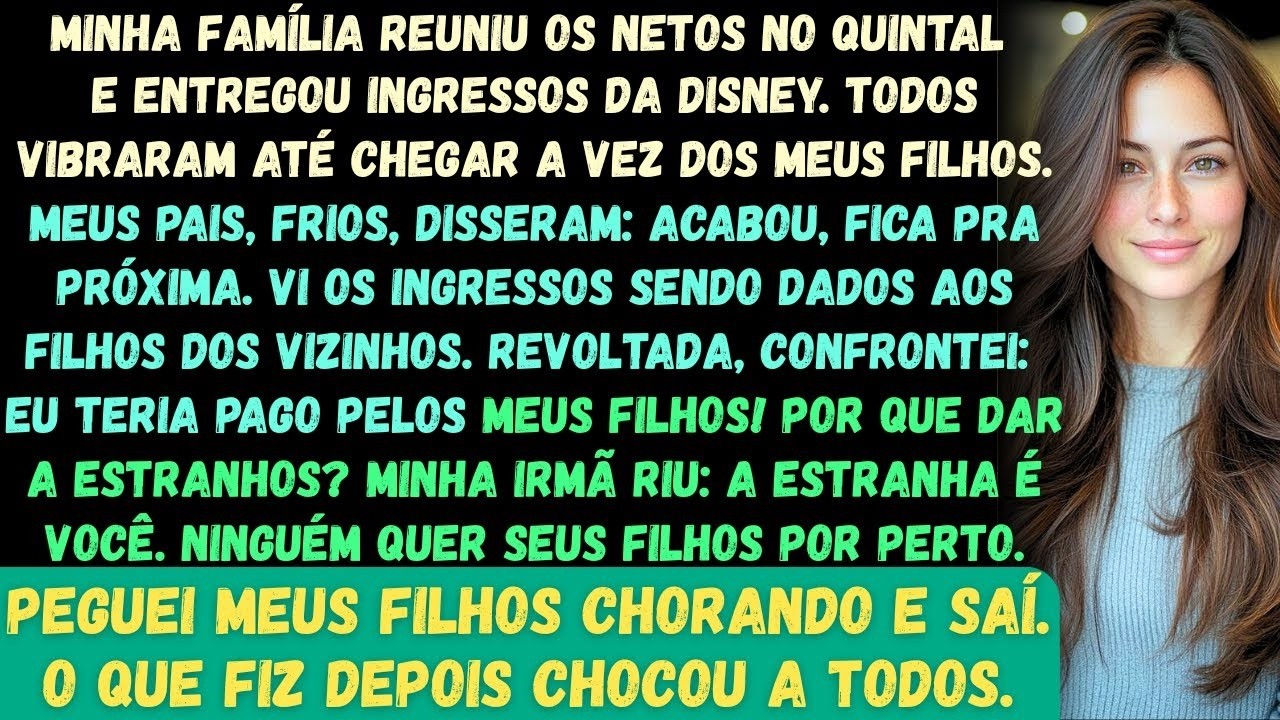 Minha família reuniu todos os netos no quintal, sorrindo orgulhosa enquanto entregava ingressos para