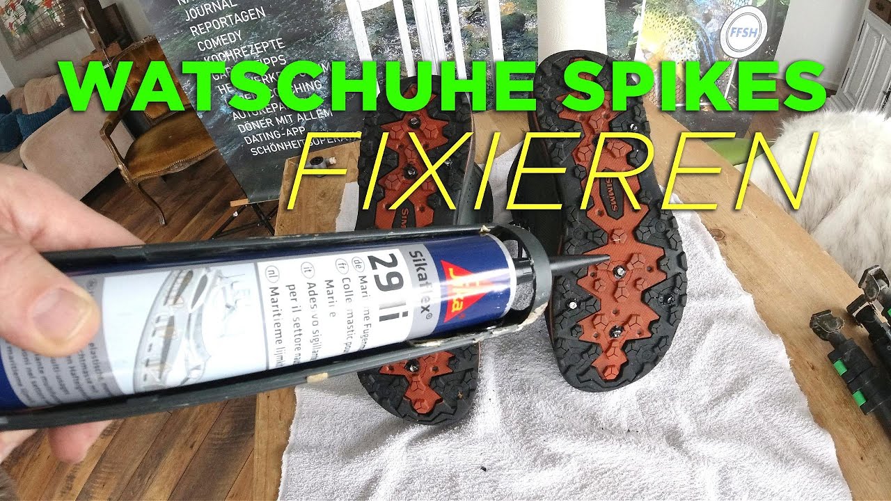 WATSCHUHE Spikes fixieren #flyfishing #fliegenfischen #trout