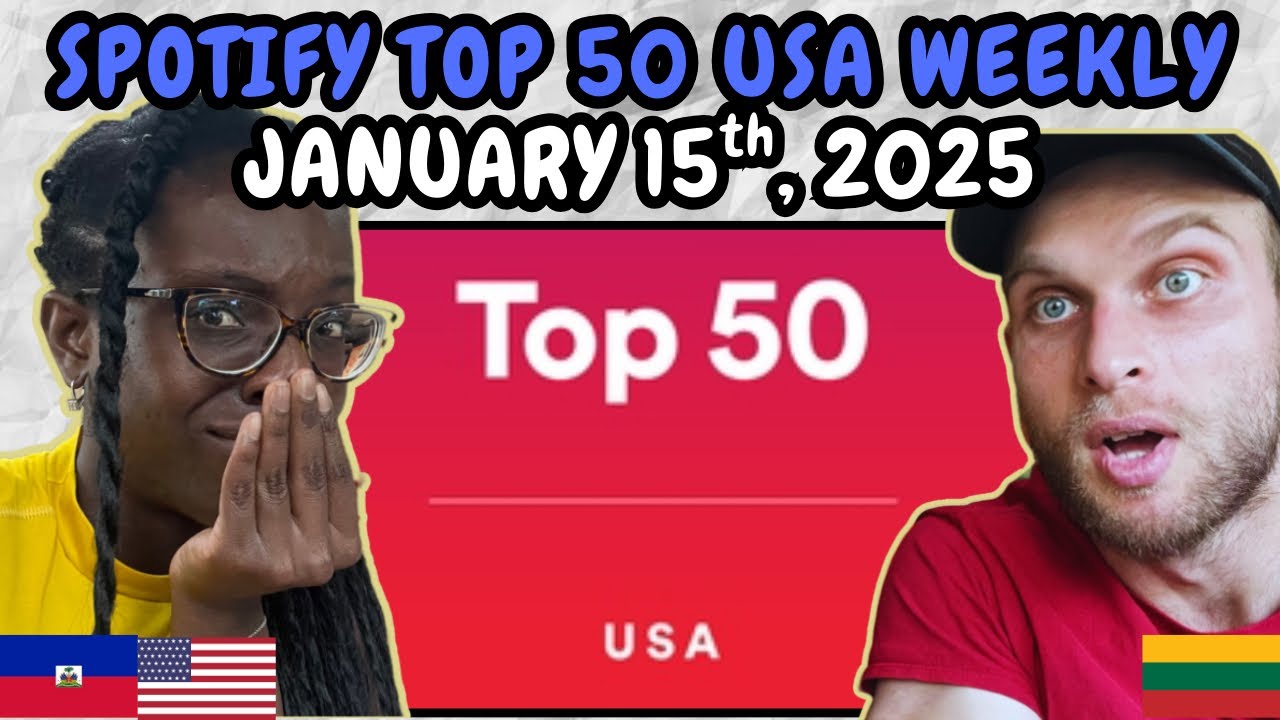 РЕАКЦИЯ НА Хит недели | Топ-50 Spotify США по еженедельным рейтингам (15 января 2026 г.) | СМОТРЮ...